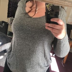 Basic gray V neck sweater